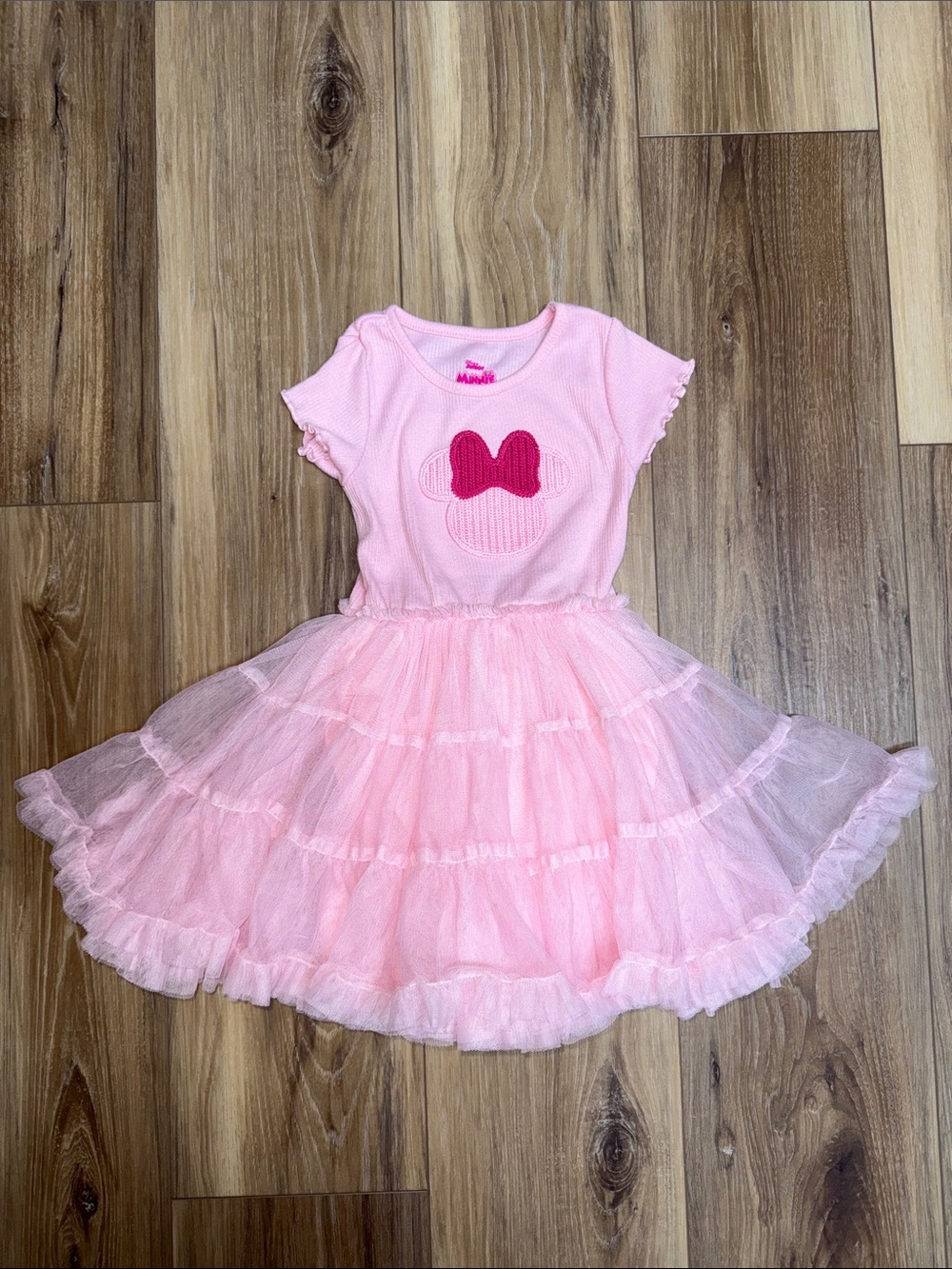 Disney Minnie Mouse Pink Knit Bow Tee - Toddler 3T